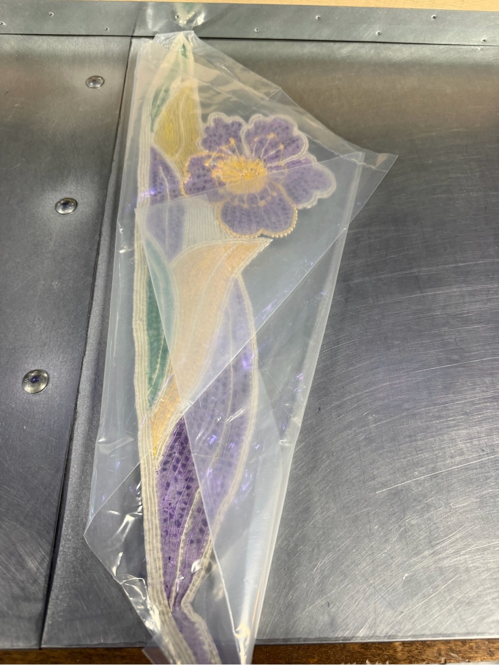 Mardi Gras Floral Sequin Appliqué Patch (NEW) - Picture 3 of 5